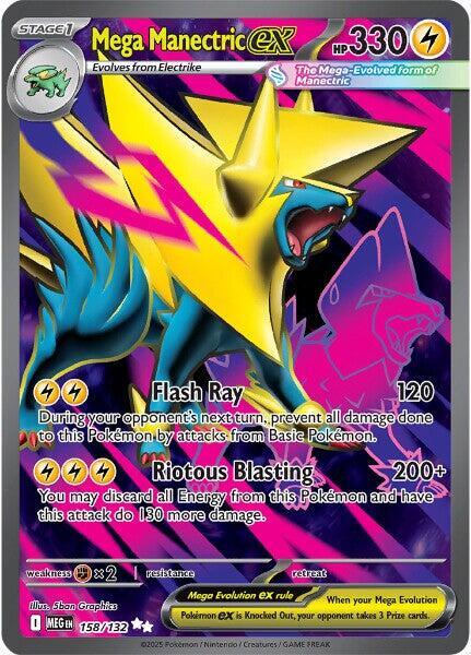 Mega Manectric ex 158/132 (ME01: Mega Evolution) - Holofoil