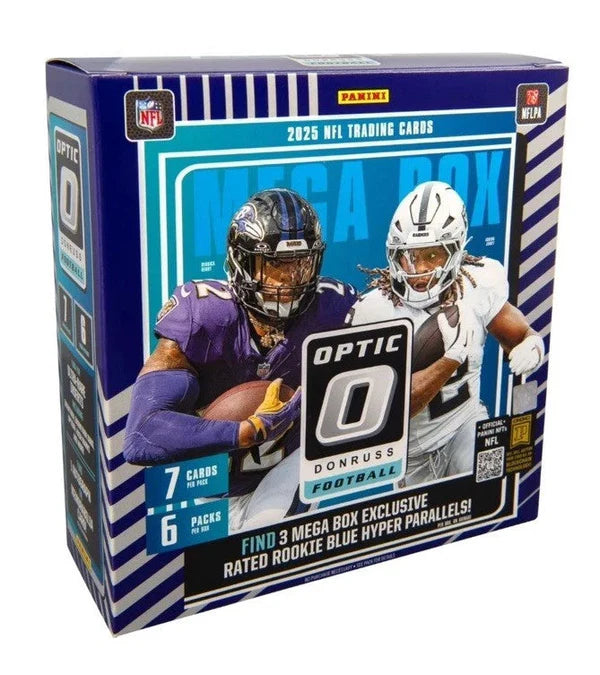 2025 Panini Donruss Optic Football Mega Box Retail Blue Hyper