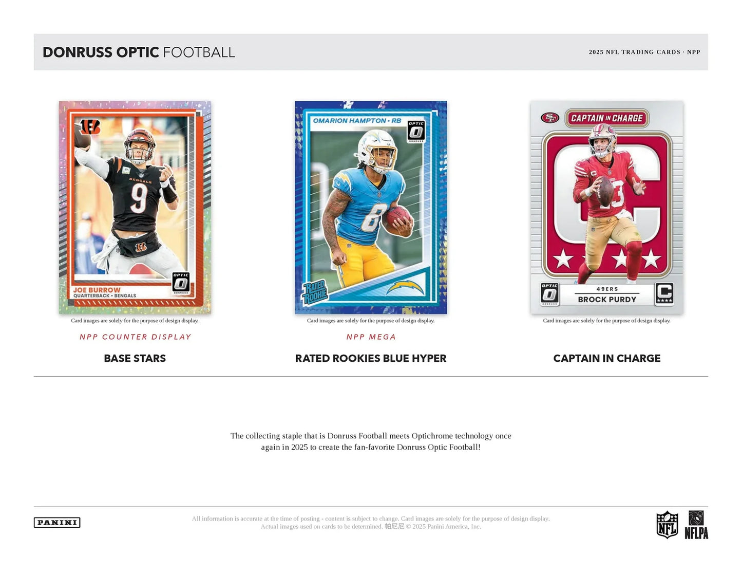 2025/26 Panini Donruss Optic NFL Football Blaster Box Sports Cards