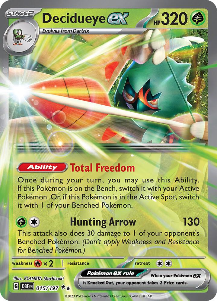 Decidueye ex 015/197 (SV03: Obsidian Flames) - Holofoil