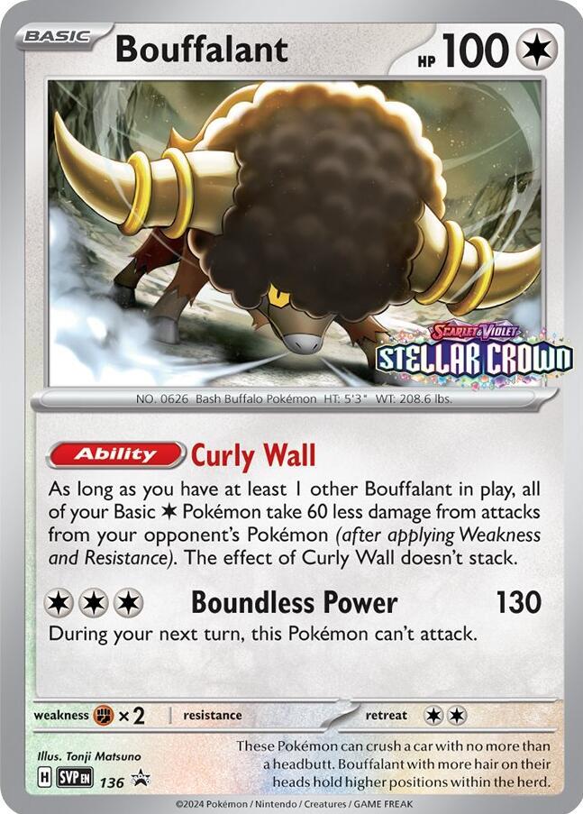 Bouffalant 136 (SV: Scarlet & Violet Promo Cards) - Holofoil
