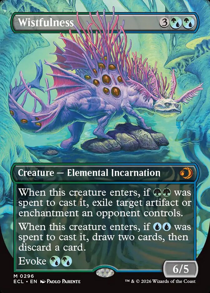 Wistfulness 296 (Lorwyn Eclipsed) - Borderless Foil