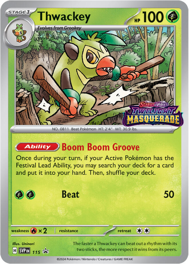 Thwackey 115 (SV: Scarlet & Violet Promo Cards) - Holofoil