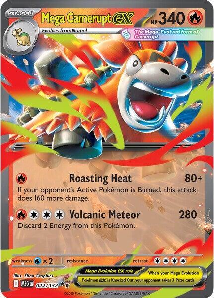 Mega Camerupt ex 022/132 (ME01: Mega Evolution) - Holofoil