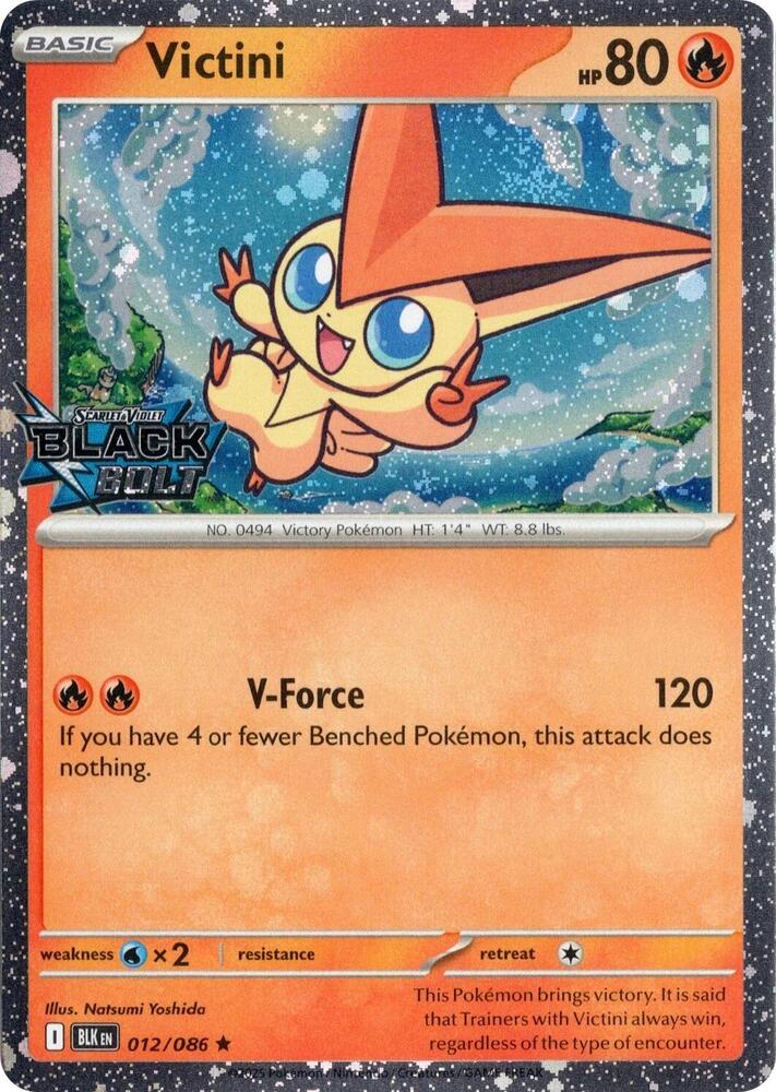 Victini Black Bolt Stamped 012/086 (Miscellaneous Cards & Products) - Holofoil