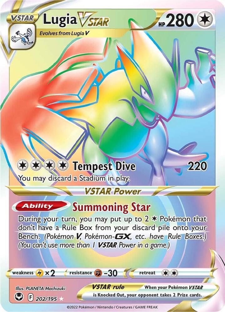 Lugia VSTAR Secret 202 202/195 (SWSH12: Silver Tempest) - Holofoil