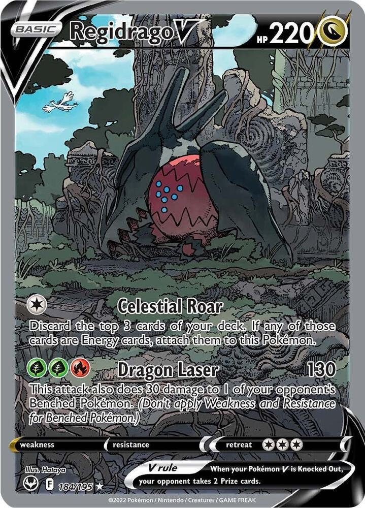 Regidrago V 184/195 (SWSH12: Silver Tempest) - Holofoil