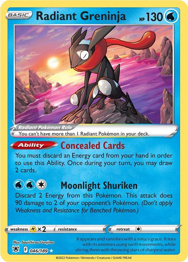 Radiant Greninja 046/189 (SWSH10: Astral Radiance) - Holofoil