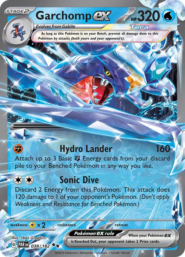 Garchomp ex 038/182 (SV04: Paradox Rift) - Holofoil