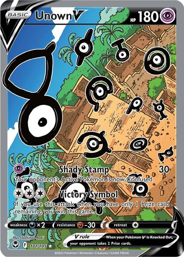 Unown V 177/195 (SWSH12: Silver Tempest) - Holofoil
