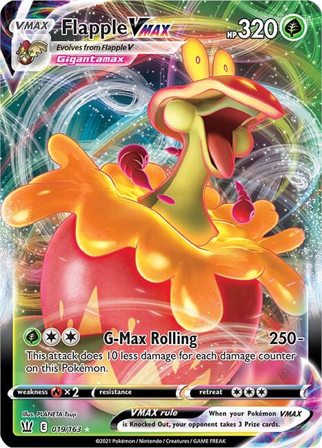 Flapple VMAX 019/163 (SWSH05: Battle Styles) - Holofoil