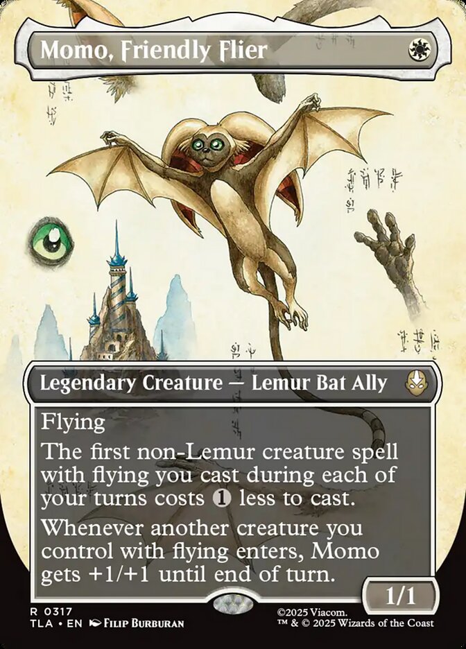 Momo Friendly Flier Borderless 317 (Avatar: The Last Airbender) - Borderless Foil