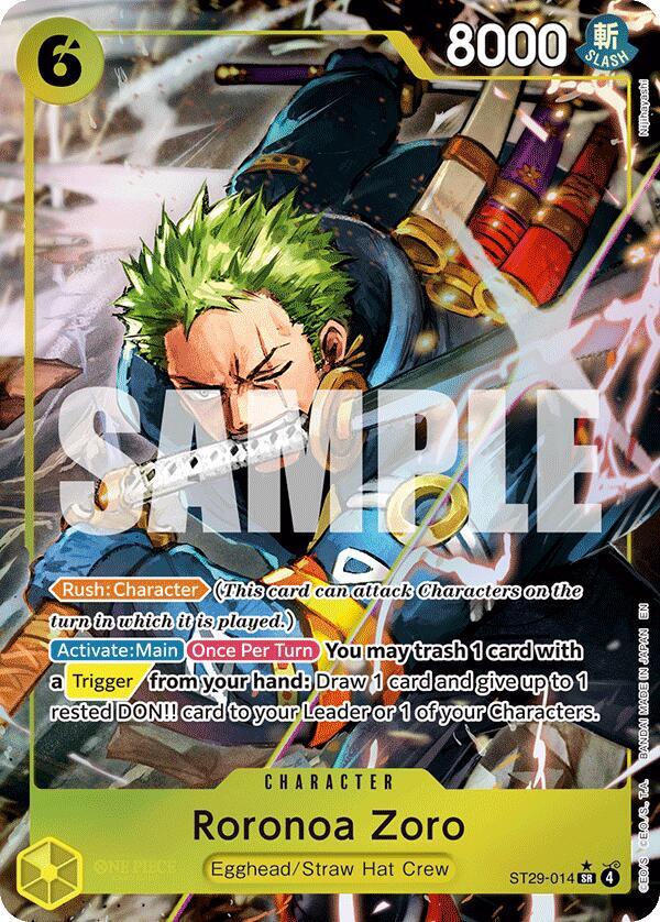 Roronoa Zoro ST29-014 (Starter Deck 29: Egghead) - Full Art Foil