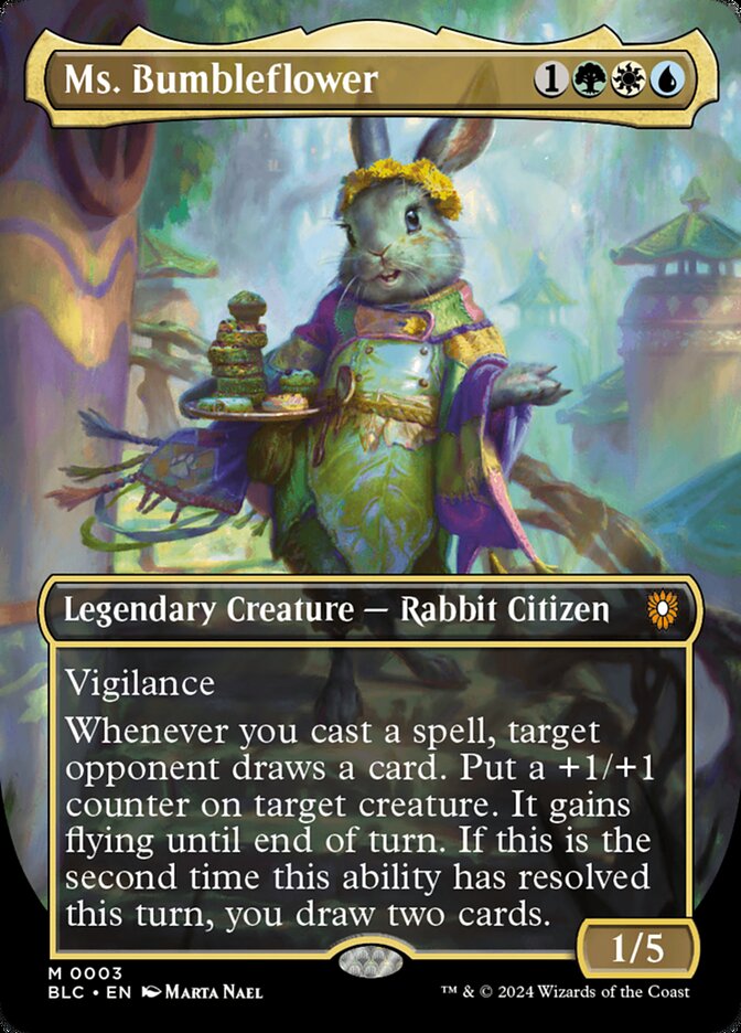 Ms Bumbleflower Borderless 3 (Commander: Bloomburrow) - Borderless Foil