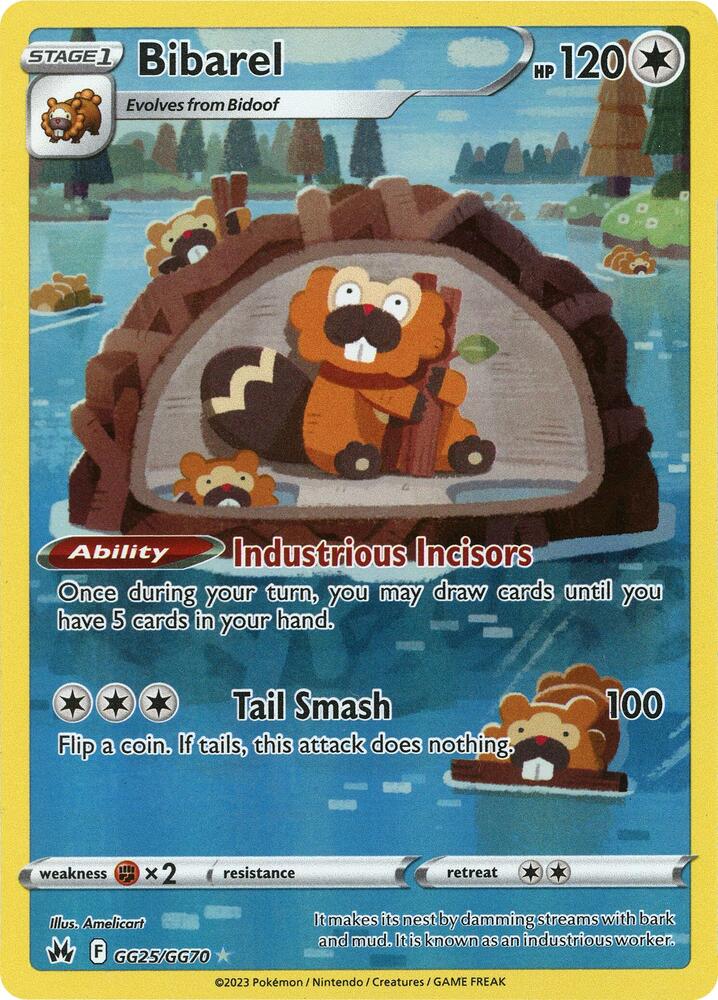 Bibarel GG25/GG70 (SWSH: Crown Zenith: Galarian Gallery) - Holofoil