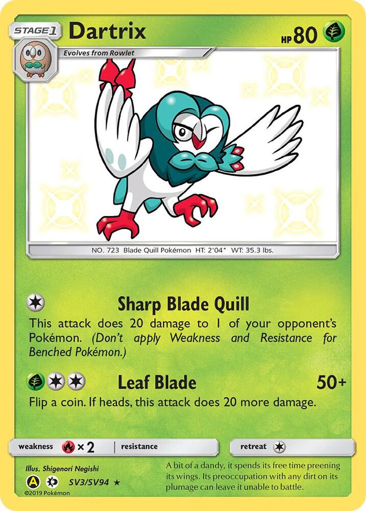 Dartrix SV3/SV94 (Hidden Fates: Shiny Vault) - Holofoil