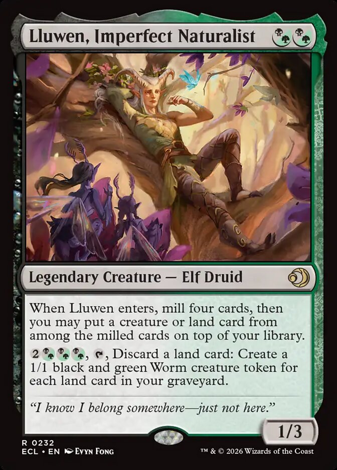 Lluwen, Imperfect Naturalist 232 (Lorwyn Eclipsed)