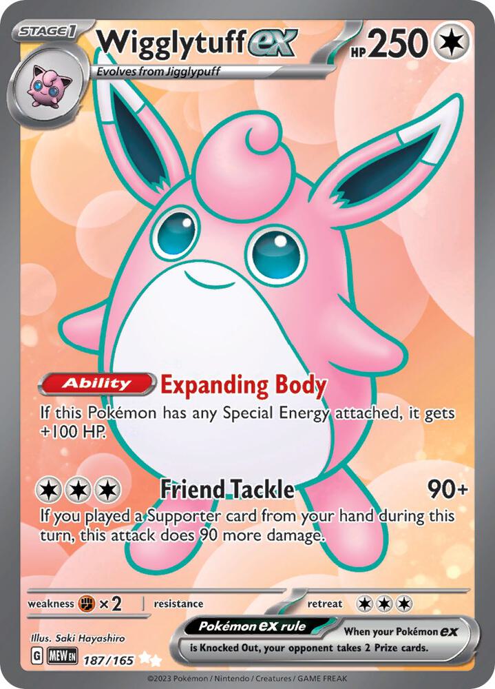 Wigglytuff ex 187/165 (SV: Scarlet & Violet 151) - Holofoil