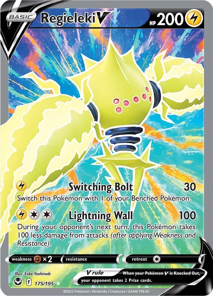 Regieleki V Full Art 175/195 (SWSH12: Silver Tempest) - Holofoil