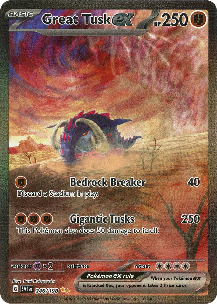Great Tusk ex 246/198 (SV01: Scarlet & Violet Base Set) - Holofoil