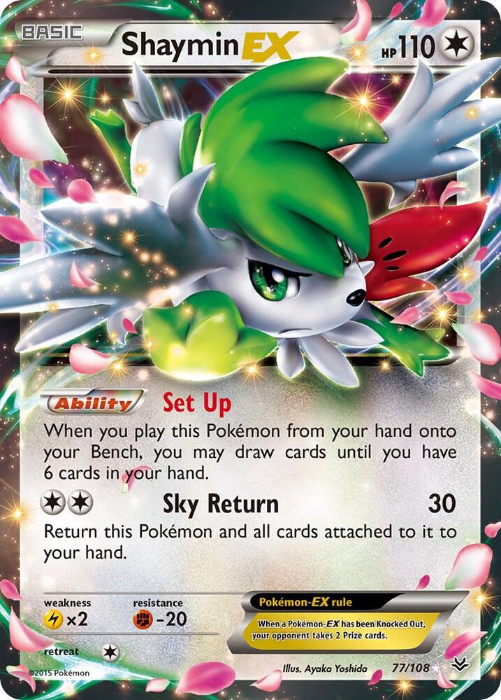Shaymin EX 77/108 (XY - Roaring Skies) - Holofoil