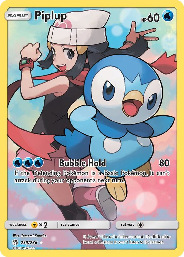 Piplup Secret 239/236 (SM - Cosmic Eclipse) - Holofoil