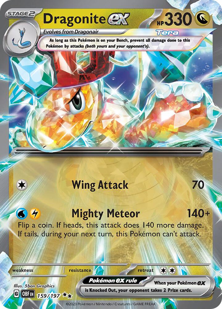 Dragonite ex 159/197 (SV03: Obsidian Flames) - Holofoil