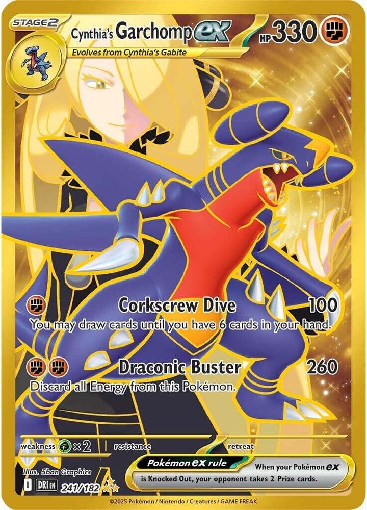 Cynthia's Garchomp ex 241/182 (SV10: Destined Rivals) - Holofoil
