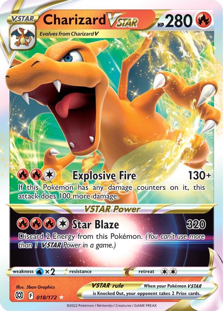 Charizard VSTAR 018/172 (SWSH09: Brilliant Stars) - Holofoil