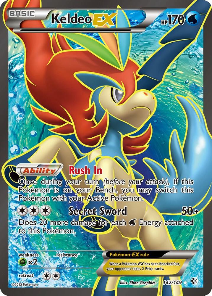 Keldeo EX 142/149 (Boundaries Crossed) - Holofoil