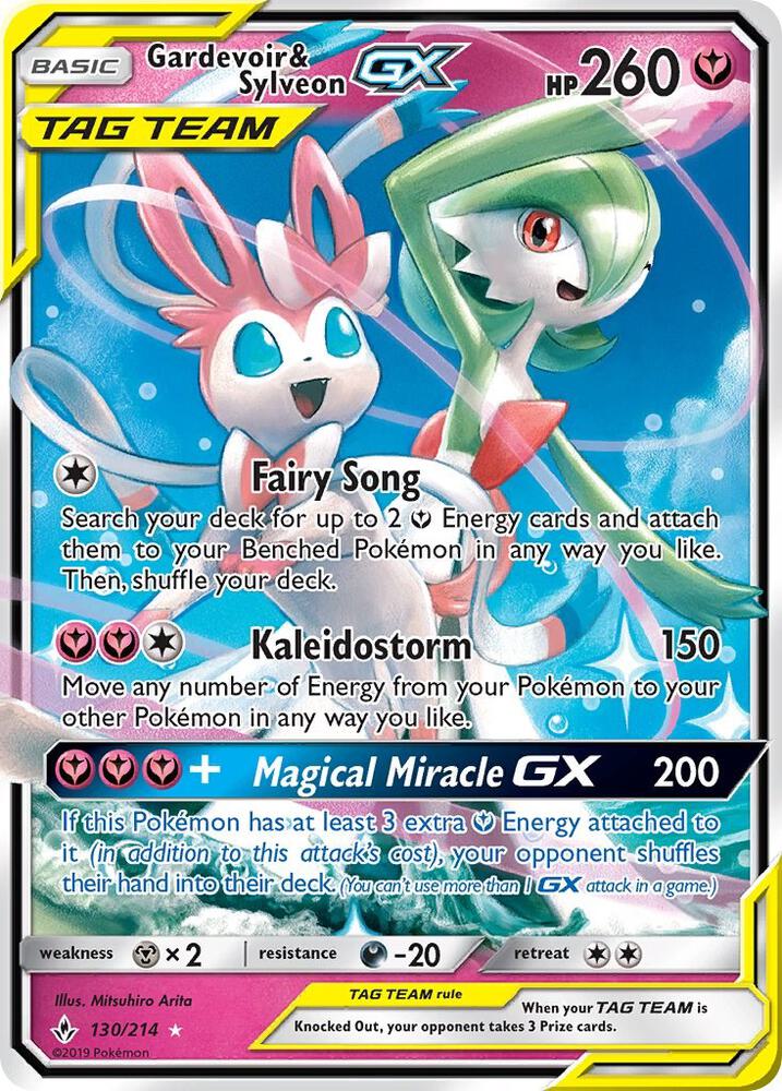Gardevoir & Sylveon GX 130/214 (SM - Unbroken Bonds) - Holofoil