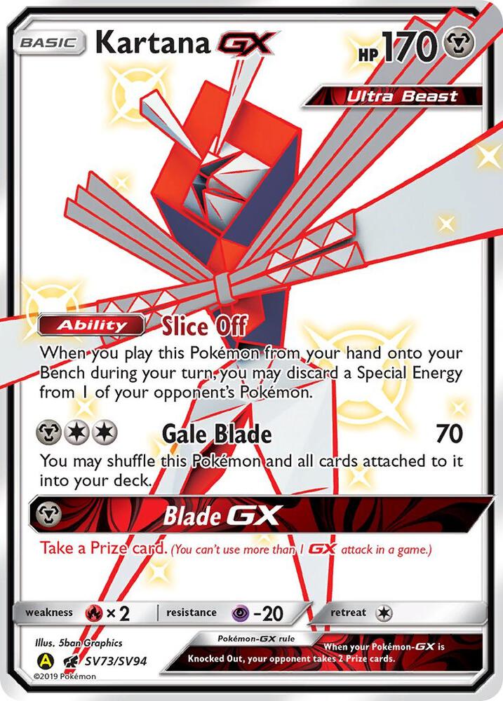 Kartana GX SV73/SV94 (Hidden Fates: Shiny Vault) - Holofoil