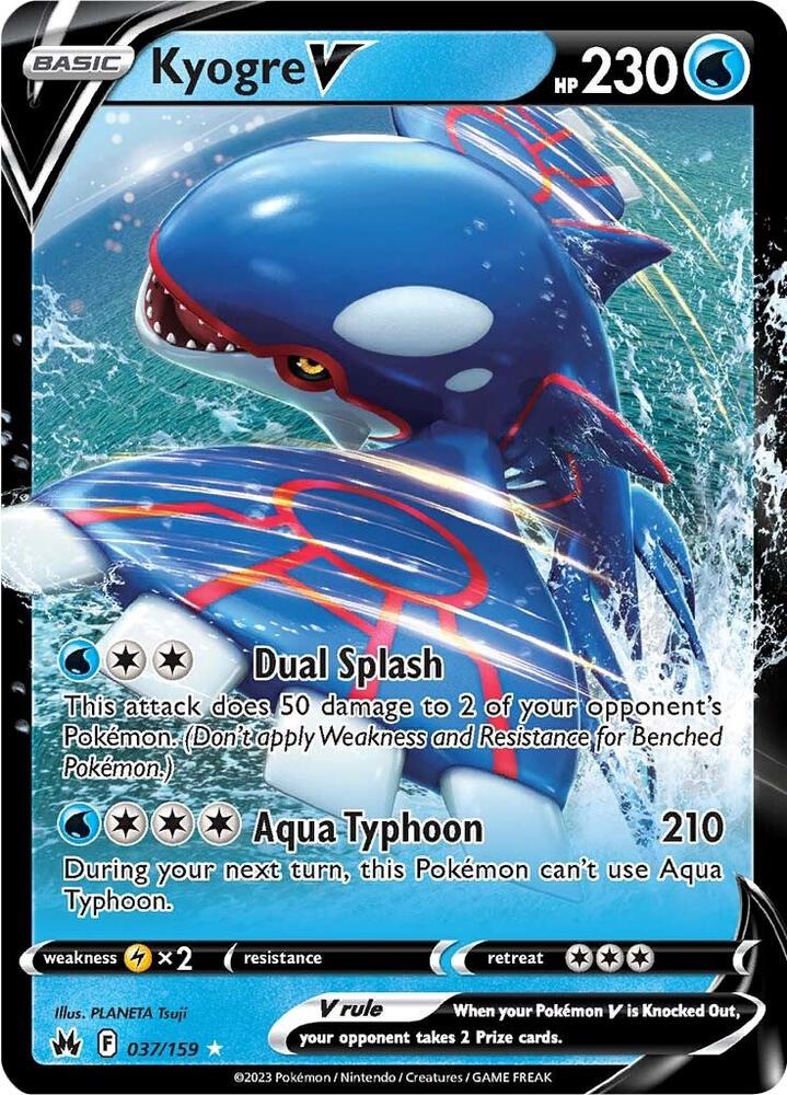 Kyogre V 037/159 (Crown Zenith) - Holofoil