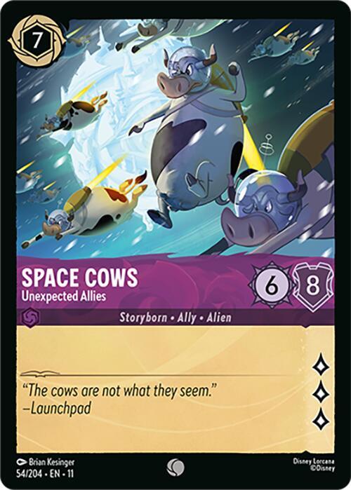 Space Cows, Unexpected Allies 54/204 (Winterspell) - Cold Foil