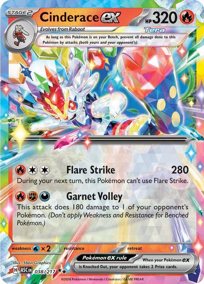 Cinderace ex 038/217 (ME: Ascended Heroes) - Holofoil
