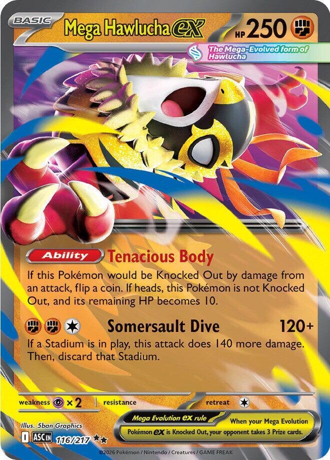 Mega Hawlucha ex 116/217 (ME: Ascended Heroes) - Holofoil