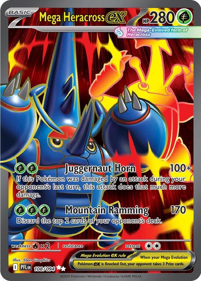 Mega Heracross ex 108/094 (ME02: Phantasmal Flames) - Holofoil