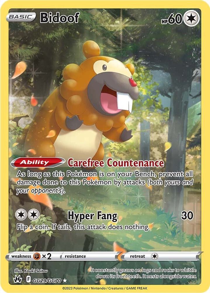 Bidoof GG29/GG70 (SWSH: Crown Zenith: Galarian Gallery) - Holofoil