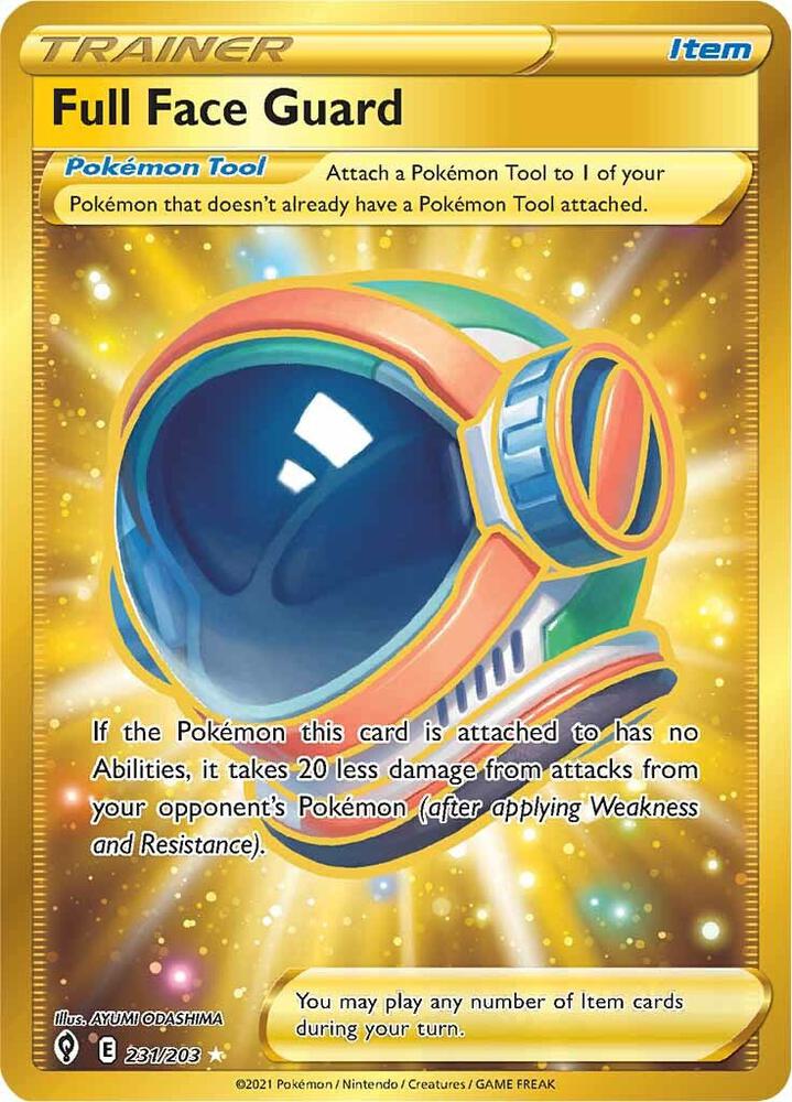 Full Face Guard Secret 231/203 (SWSH07: Evolving Skies) - Holofoil