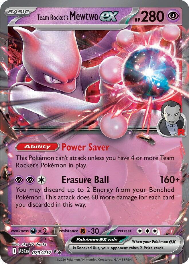 Team Rocket's Mewtwo ex 079/217 (ME: Ascended Heroes) - Holofoil