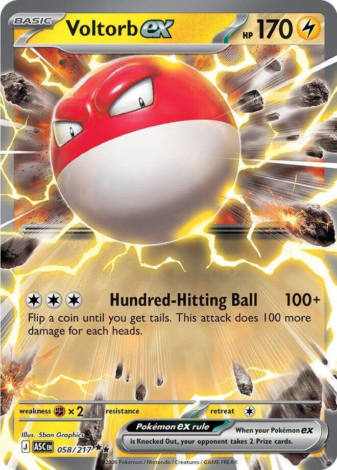 Voltorb ex 058/217 (ME: Ascended Heroes) - Holofoil