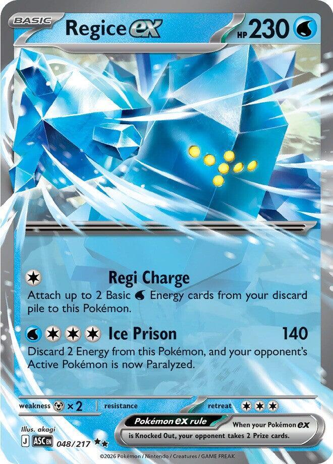 Regice ex 048/217 (ME: Ascended Heroes) - Holofoil