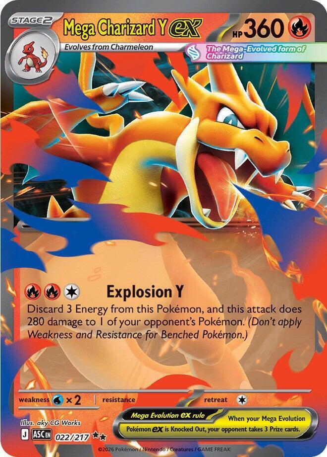 Mega Charizard Y ex 022/217 (ME: Ascended Heroes) - Holofoil