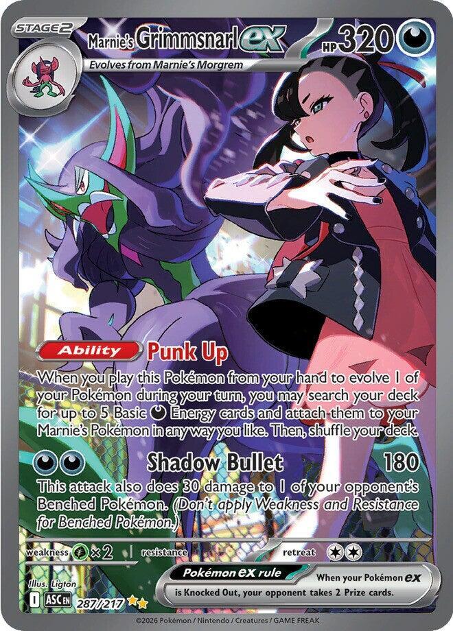 Marnie's Grimmsnarl ex 287/217 (ME: Ascended Heroes) - Holofoil