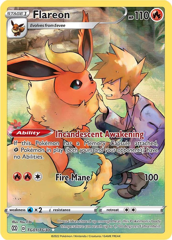 Flareon TG01/TG30 (SWSH09: Brilliant Stars Trainer Gallery) - Holofoil