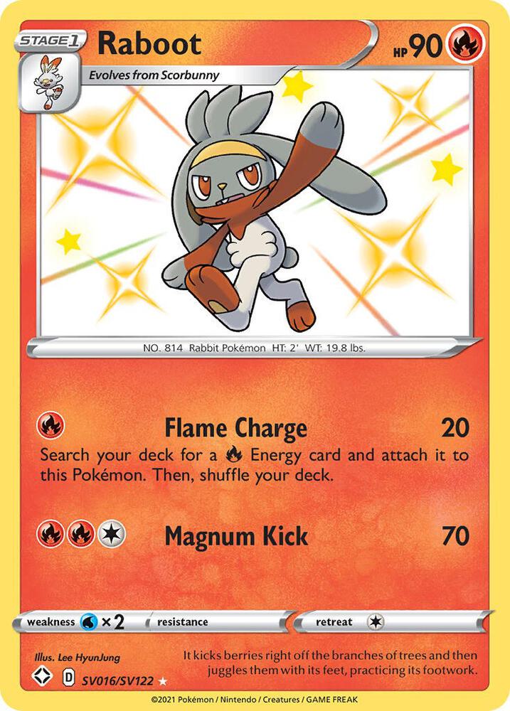 Raboot SV016/SV122 (Shining Fates: Shiny Vault) - Holofoil