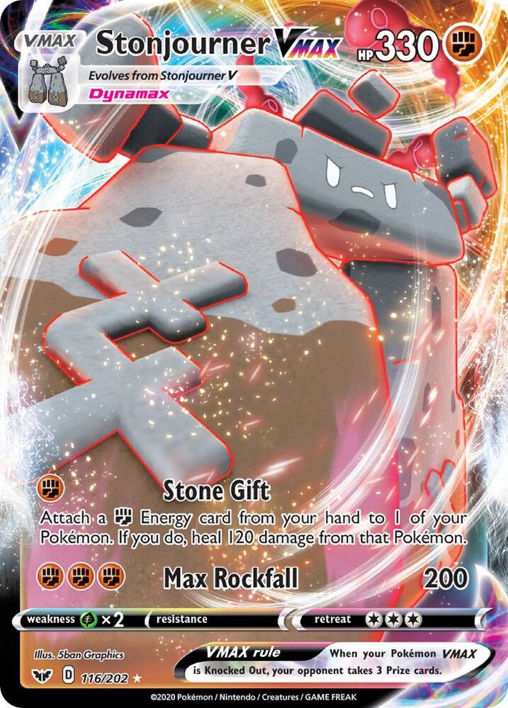 Stonjourner VMAX 116/202 (SWSH01: Sword & Shield Base Set) - Holofoil