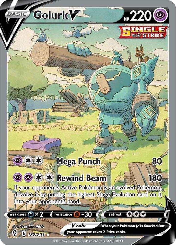 Golurk V 182/203 (SWSH07: Evolving Skies) - Holofoil