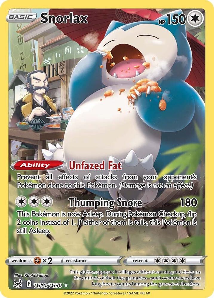 Snorlax TG10/TG30 (SWSH11: Lost Origin Trainer Gallery) - Holofoil
