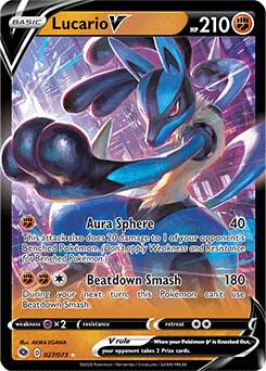 Lucario V 27/73 (Champion's Path) - Holofoil